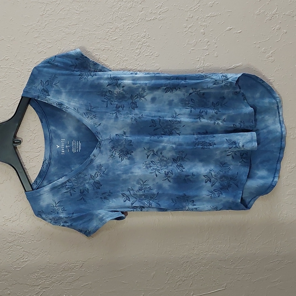 American Eagle Outfitters Favorite "T", Size XS, blue/black.